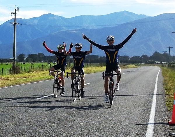 Defending teams champion Christchurch Boys High School won today's tough 126 kilometre stage from Hanmer Spring to Kaikoura 